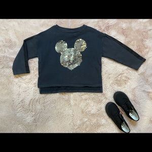 zara size 6 VGUC mickey mouse reversible design